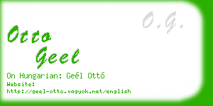 otto geel business card