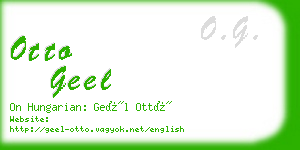 otto geel business card